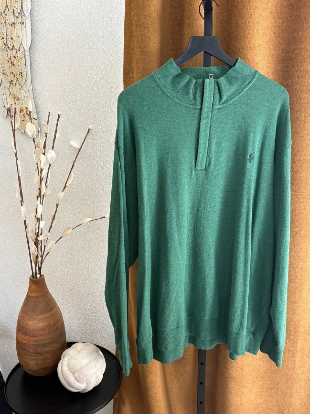 Ralph Lauren Green quarter zip Pullover